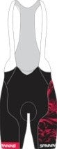 Spinning® Team Red Flames Bib Cycling Shorts | Italian Padded Bib Shorts