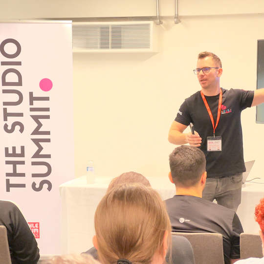 The Studio Summit Session in the UK with presenter